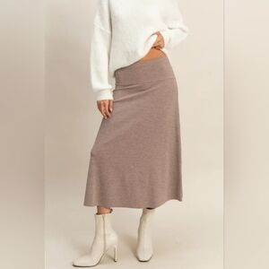 HYFVE Taupe A-Line Skirt